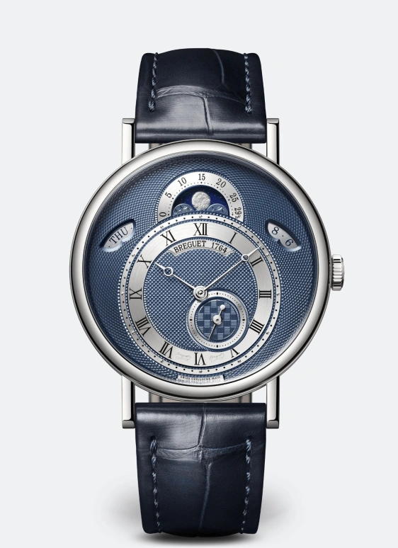 Breguet,Classique 39mm,39mm,White Gold,Blue,Automatic,Moonphase,Date,Day,7337BB,7337BB/Y5/9VU