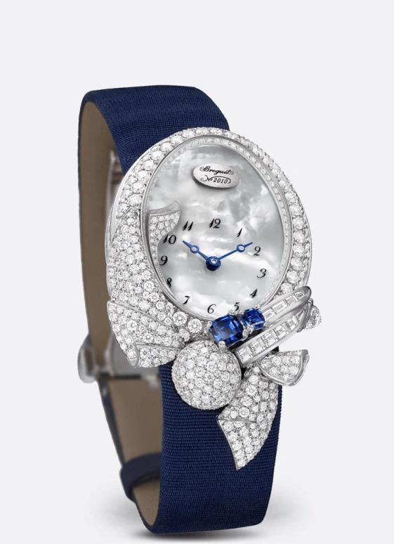 Breguet,High Jewellery 33x24.95mm,33x24.95mm,White Gold,White,Automatic,38hours,In-house Caliber,GJ28BB8924,GJ28BB8924/DDS8