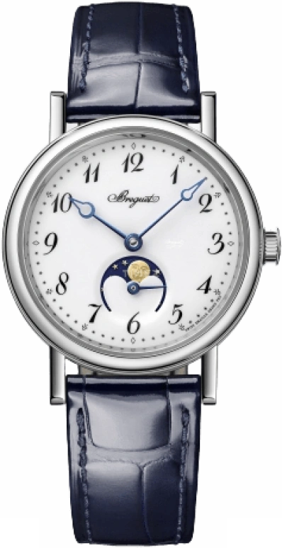 Breguet,Classique 30mm,30mm,White Gold,White,Automatic,Moonphase,44hours,9087BB,9087BB/29/964