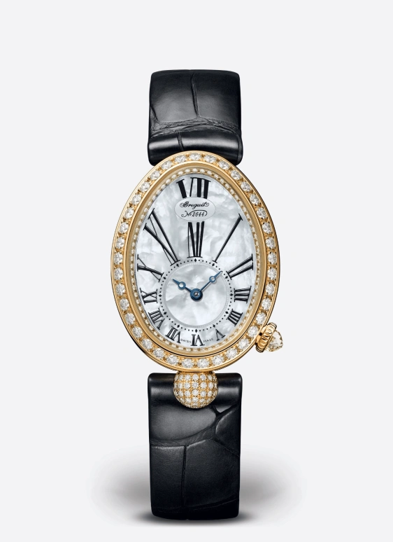 Breguet,Reine de Naples 33x24.95mm,33x24.95mm,Yellow Gold,Silver White,Automatic,38hours,In-house Caliber,8928BA,8928BA/51/944/DD0D3L