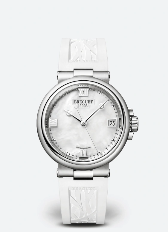 Breguet,Marine 33.80mm,33.80mm,Stainless Steel,Luminous,White,Automatic,Day,38hours,9517ST,9517ST/5W/584
