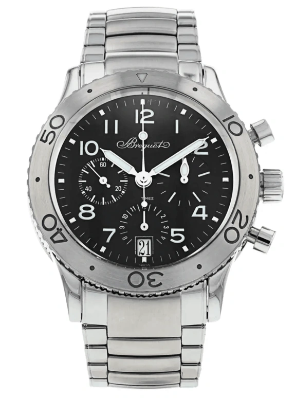 Breguet,Type XX - XXI - XXII 39mm,39mm,Stainless Steel,Black,Automatic,In-house Caliber,Sapphire,Crystal Glass,3820ST,3820ST/H2/SW9