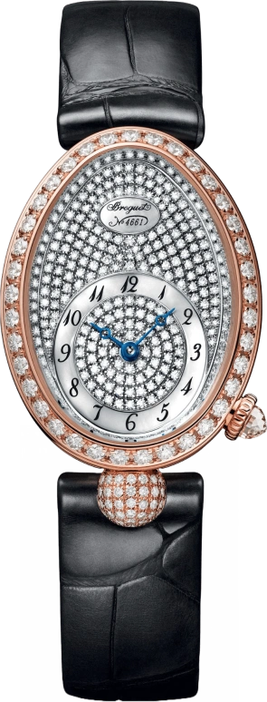 Breguet,Reine de Naples 33x24.95mm,33x24.95mm,Rose Gold,Silver White,Automatic,38hours,In-house Caliber,8928BR,8928BR/8D/944/DD0D3L