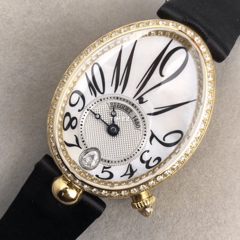 Breguet,Reine de Naples 36.50x28.45mm,36.50x28.45mm,White Gold,Silver White,Automatic,45hours,In-house Caliber,8918BA,8918BA/58/864/D00D