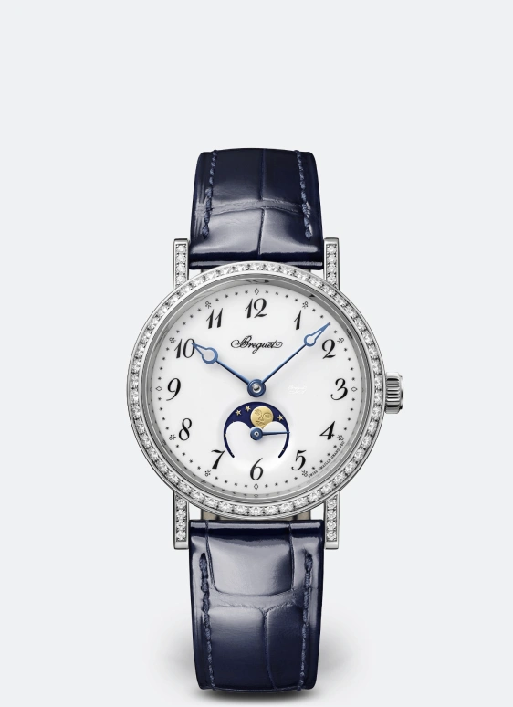 Breguet,Classique 30mm,30mm,White Gold,White,Automatic,Moonphase,44hours,9088BB,9088BB/29/964/DD0D