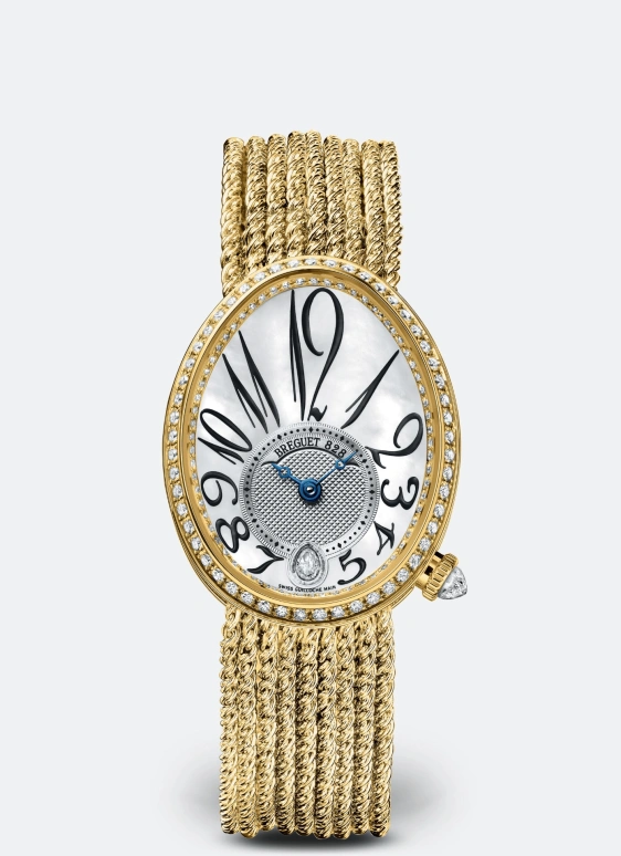 Breguet,Reine de Naples 36.50x28.45mm,36.50x28.45mm,Yellow Gold,Silver White,Automatic,45hours,In-house Caliber,8918BA,8918BA/58/J39/D00D
