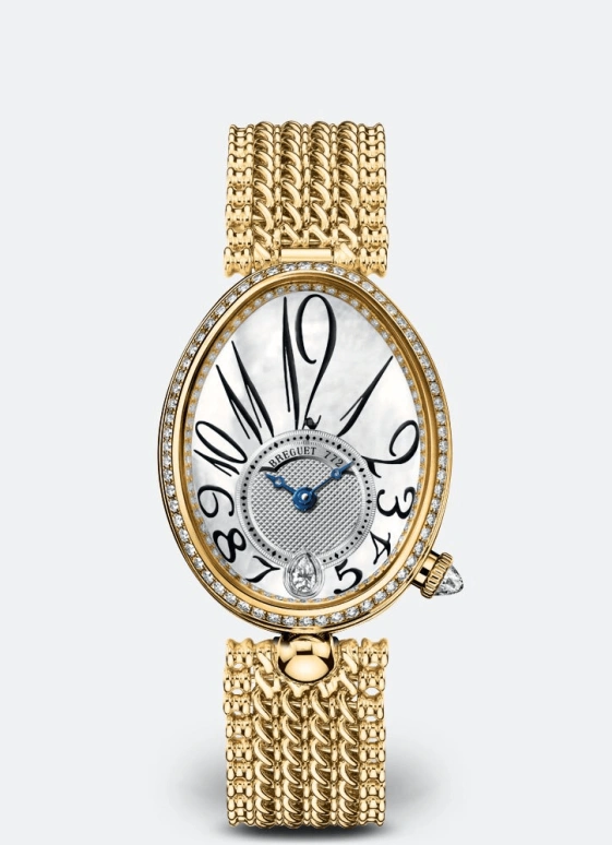 Breguet,Reine de Naples 36.50x28.45mm,36.50x28.45mm,Yellow Gold,Silver White,Automatic,45hours,In-house Caliber,8918BA,8918BA/58/J20/D000