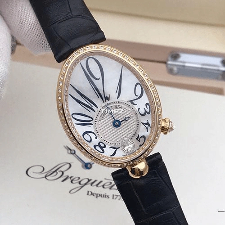 Breguet,Reine de Naples 36.50x28.45mm,36.50x28.45mm,White Gold,Silver White,Automatic,45hours,In-house Caliber,8918BA,8918BA/58/864/D00D