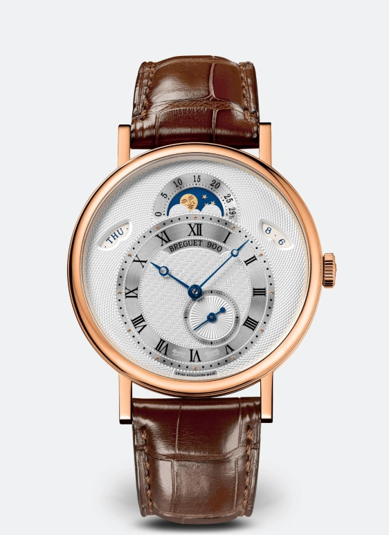 Breguet,Classique 39mm,39mm,Rose Gold,Silver,Automatic,Moonphase,Date,Day,7337BR,7337BR/1E/9V6