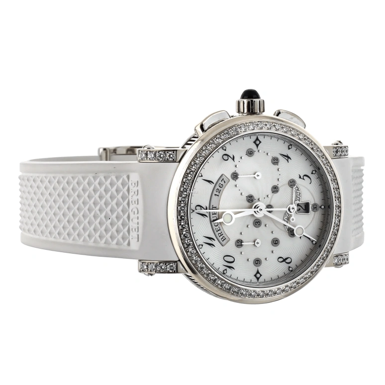 Breguet,Marine 34.60mm,34.60mm,White Gold,Silver White,Automatic,Chronograph,Day,Big Date,8828BB,8828BB/5D/586/DD00