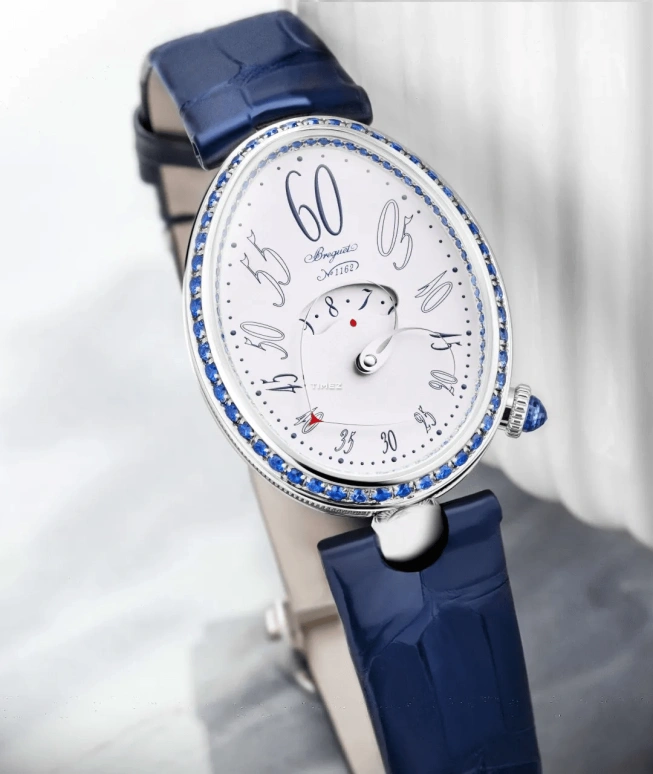Breguet,Reine de Naples 28.45x36.50mm,28.45x36.50mm,White Gold,White,Automatic,40hours,In-house Caliber,9838BB,9838BB/B8/364/S00S