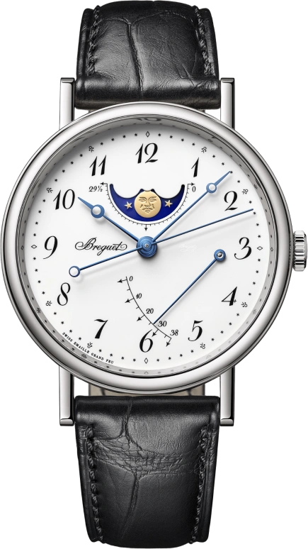 Breguet,Classique 39mm,39mm,White Gold,White,Automatic,Moonphase,Power Reserve Indicator,7787BB,7787BB/29/9V6