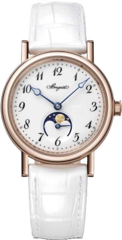 Breguet,Classique 30mm,30mm,Rose Gold,White,Automatic,Moonphase,44hours,9087BR,9087BR/29/964