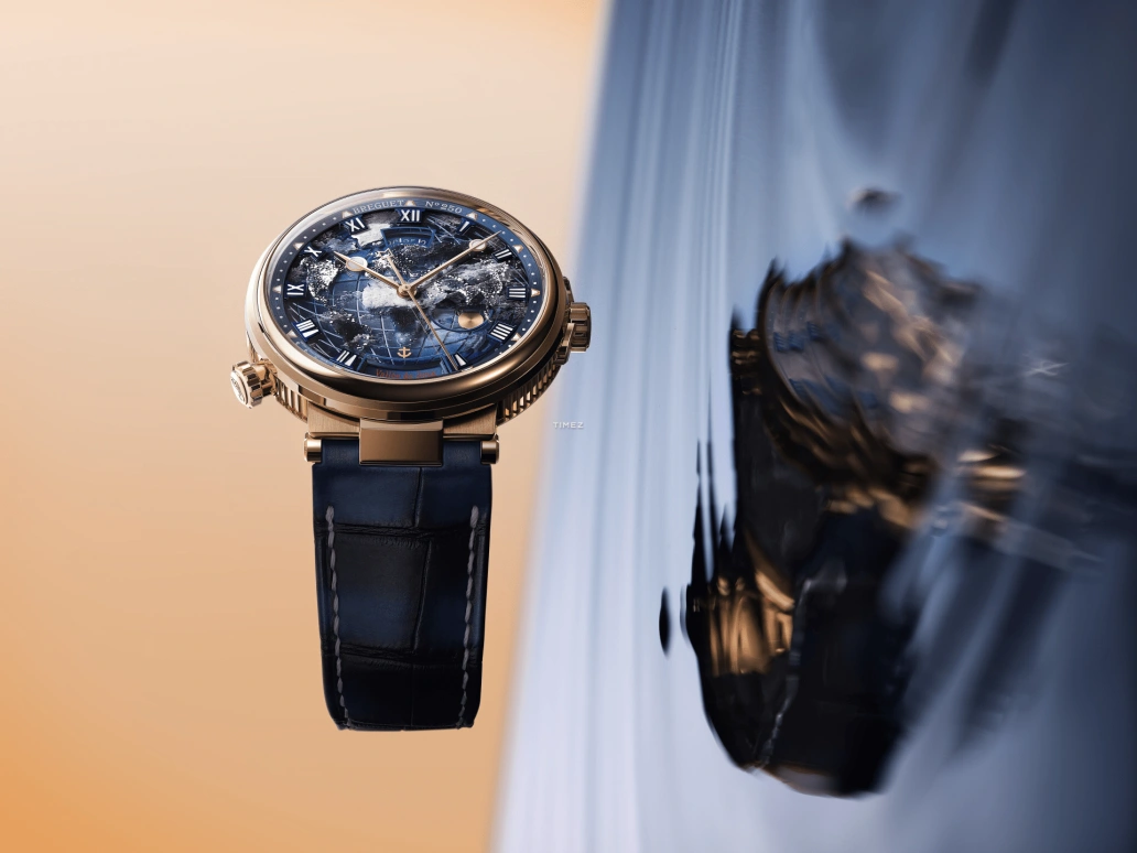 Breguet,Marine 43.90mm,43.90mm,Breguet gold,Blue,Automatic,Day,World Time,5555BH,5555BH/YS/9WV
