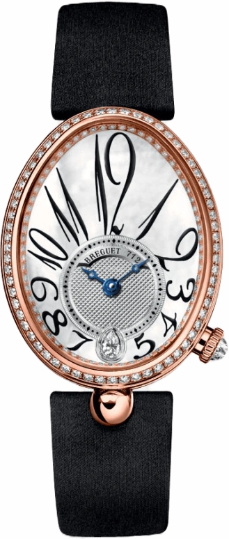 Breguet,Reine de Naples 36.50x28.45mm,36.50x28.45mm,Rose Gold,Silver White,Automatic,44hours,In-house Caliber,8918BR,8918BR/58/864/D00D