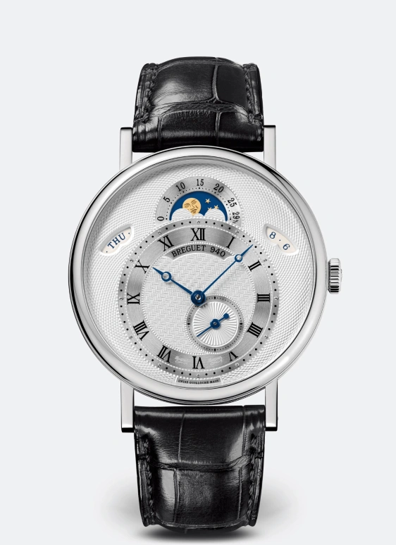 Breguet,Classique 39mm,39mm,White Gold,Silver,Automatic,Moonphase,Date,Day,7337BB,7337BB/1E/9V6