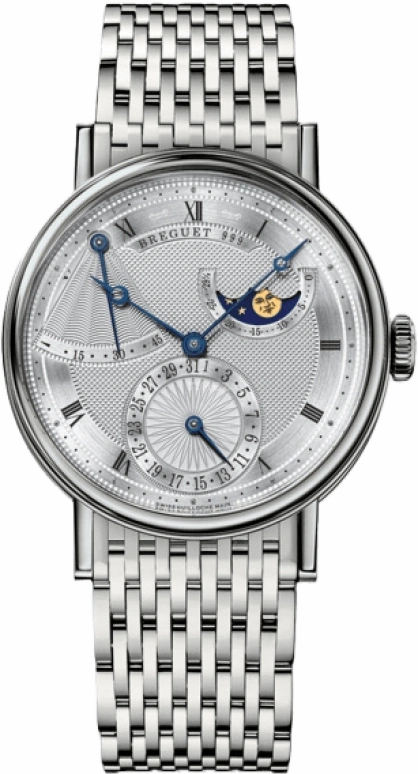 Breguet,Classique 39mm,39mm,White Gold,Silver,Automatic,Moonphase,Date,Power Reserve Indicator,7137BB,7137BB/11/BV0