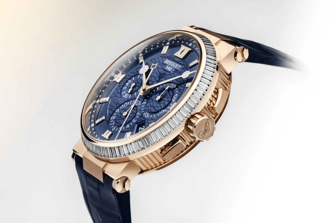 Breguet,Marine 42.30mm,42.30mm,Rose Gold,Blue,Automatic,Chronograph,Day,5529BR,5529BR/YD/5WV D0