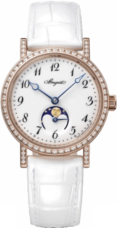 Breguet,Classique 30mm,30mm,Rose Gold,White,Automatic,Moonphase,44hours,9088BR,9088BR/29/964/DD0D