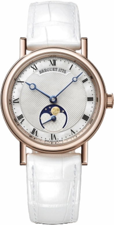 Breguet,Classique 30mm,30mm,Rose Gold,White,Automatic,Moonphase,44hours,9087BR,9087BR/52/964