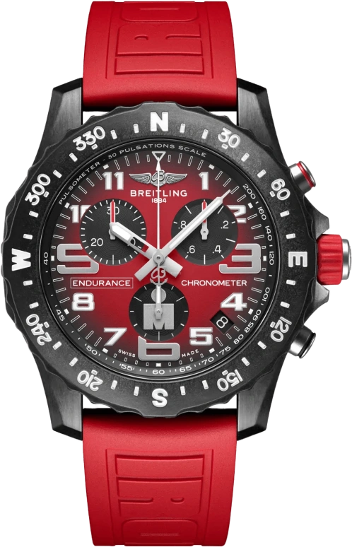 Breitling,Endurance Pro 44mm,44mm,Titaplast,Red,Quartz,Chronograph,Day,X823109A1K1S1