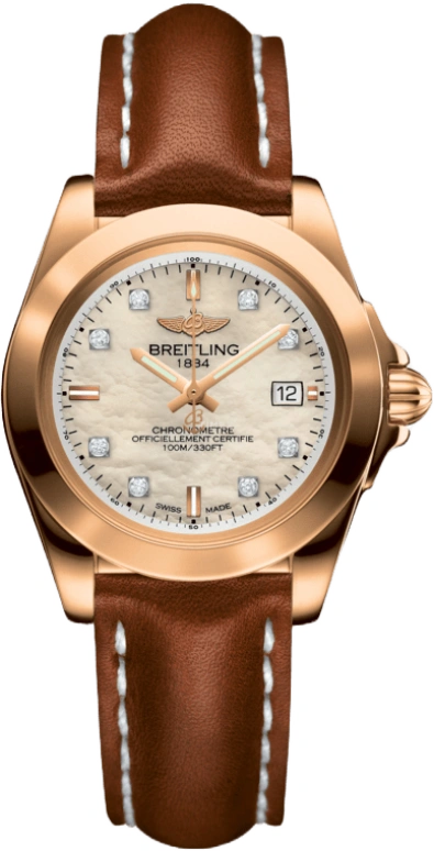 Breitling,Galactic 32mm,32mm,Rose Gold,White,Quartz,Day,26280hours,H7133012,H7133012/A803/406X