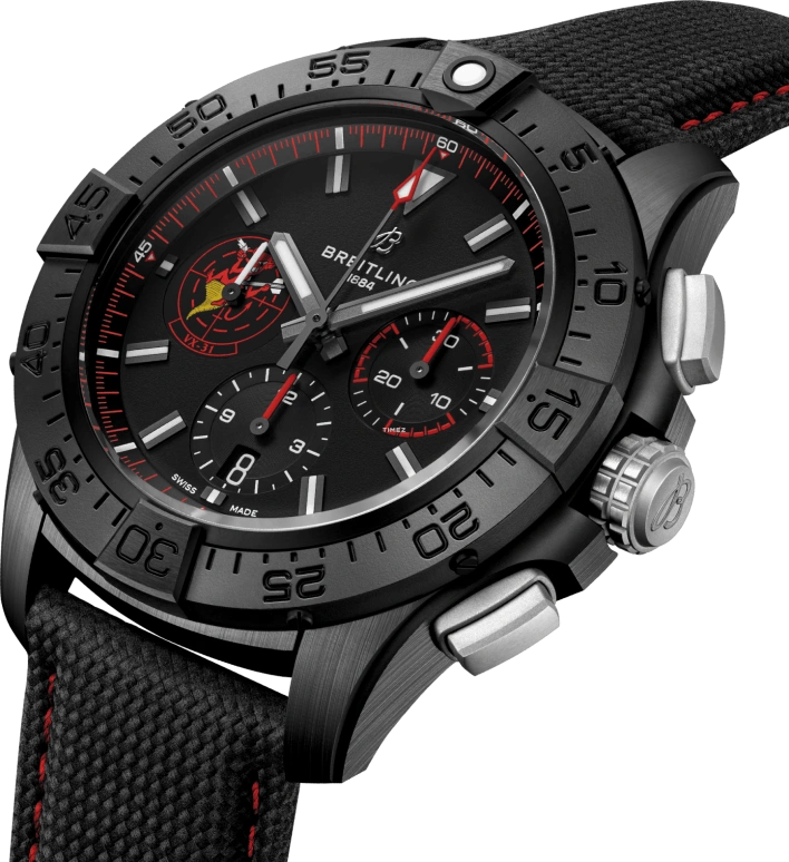 Breitling,Avenger 44mm,44mm,Titanium,Black,Automatic,Chronograph,Day,SB01473A1B1X1