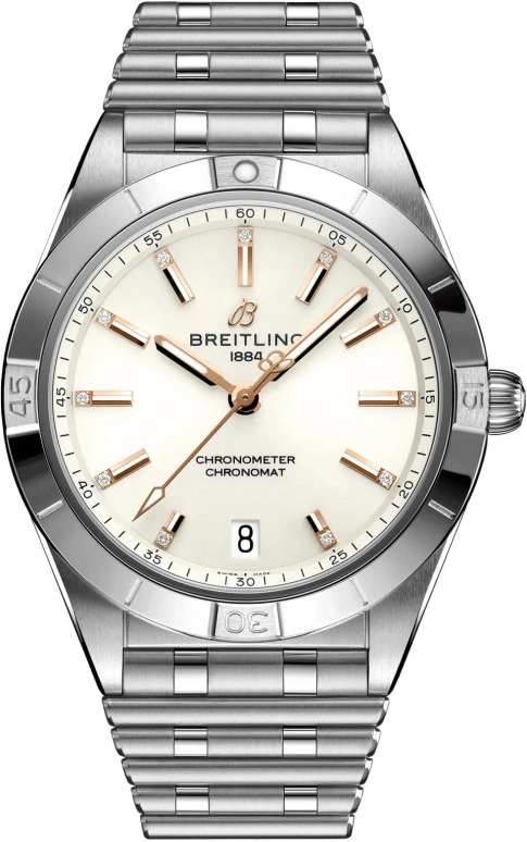 Breitling,Chronomat 36mm,36mm,Stainless Steel,White,Automatic,Chronograph,Day,A10380101A2A1