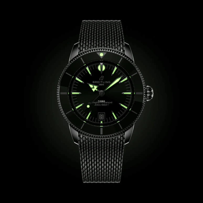 Breitling,Superocean Heritage 42mm,42mm,Stainless Steel,Ceramic,Green,Automatic,Day,78hours,AB3111361L1A1