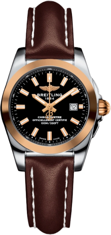 Breitling,Galactic 29mm,29mm,Rose Gold,Stainless Steel,Black,Quartz,Day,In-house Caliber,C7234812,C7234812/BF32/484X/A12BA.1