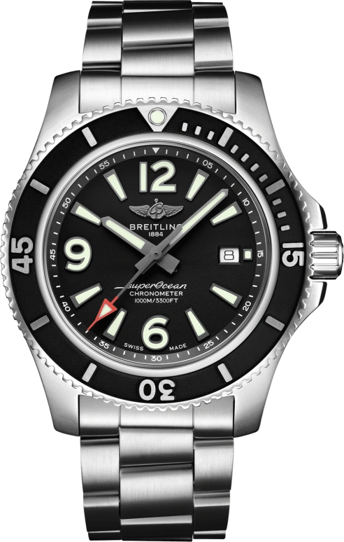 Breitling,Superocean 44mm,44mm,Stainless Steel,Black,Automatic,Chronograph,Date,Anti-magnetic,A17367D71B1A1