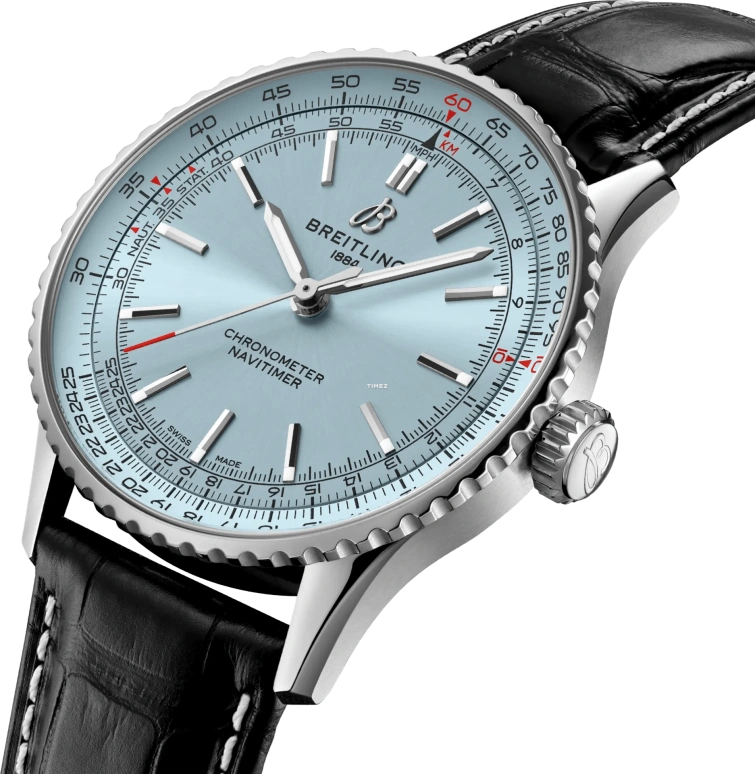 Breitling,Navitimer 41mm,41mm,Stainless Steel,Ice Blue,Automatic,38hours,In-house Caliber,A17329171C1P1