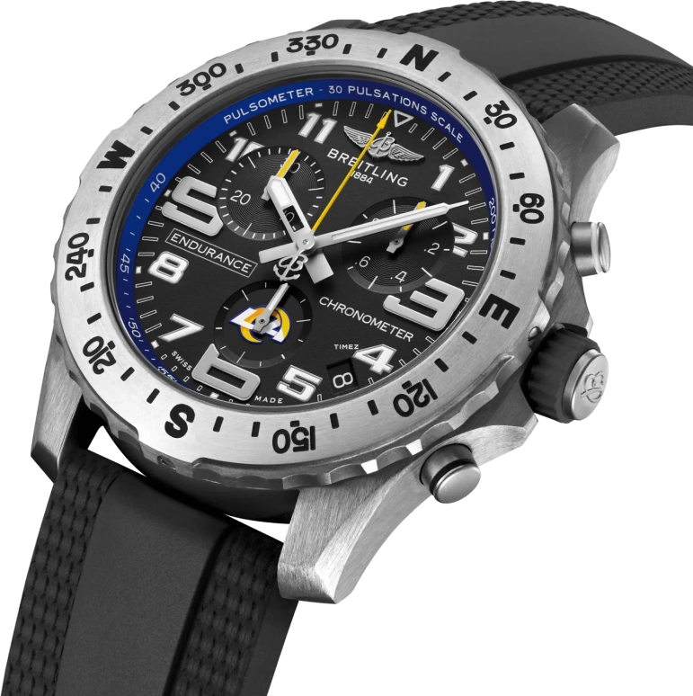 Breitling,Endurance Pro 44mm,44mm,Titanium,Black,Quartz,Chronograph,Day,E823106A1BIS1