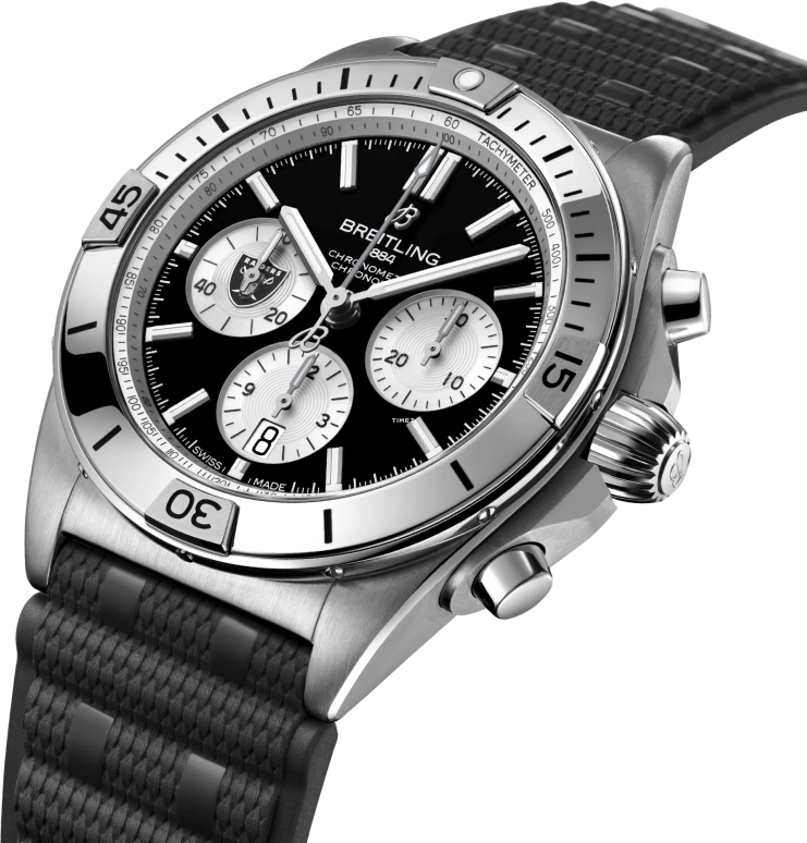 Breitling,Chronomat 42mm,42mm,Stainless Steel,Black,Automatic,Chronograph,Day,AB01342B1B1S1