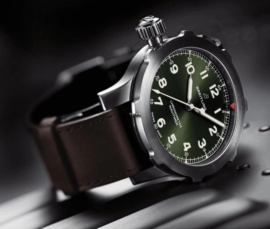 Breitling,Aviatior 8 46mm,46mm,Titanium,Green,Automatic,70hours,In-house Caliber,EB204010,EB204010/L535/491X