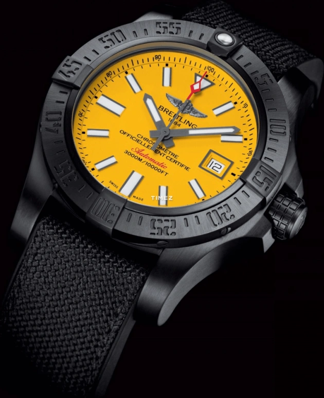 Breitling,Avenger 45mm,45mm,Stainless Steel,Yellow,Automatic,Day,40hours,M17331E2,M17331E2.I530.109W.M20BASA.1