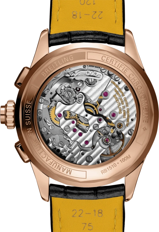 Breitling,Premier 42mm,42mm,Red Gold,Black,Handwound,Chronograph,Rattrapante,RB1510251B1P1