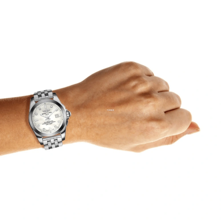 Breitling,Galactic 29mm,29mm,Stainless Steel,White,Quartz,Day,In-house Caliber,W72348121A2A1