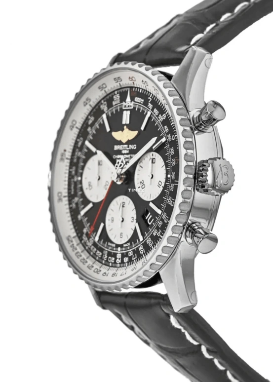 Breitling,Navitimer 43mm,43mm,Stainless Steel,Black,Automatic,Chronograph,Day,AB012012,AB012012/BB01/743P/A20BA.1