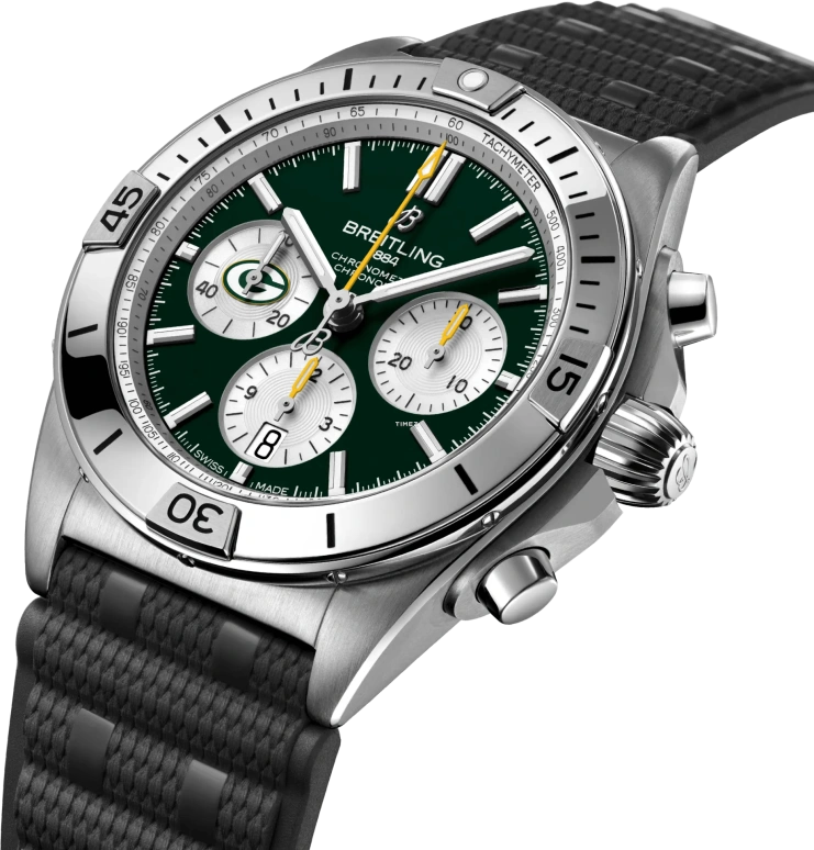 Breitling,Chronomat 42mm,42mm,Stainless Steel,Green,Automatic,Chronograph,Day,AB01342B1L1S1