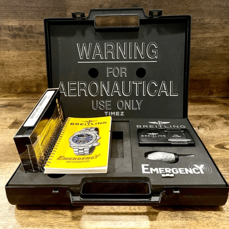 Breitling,Emergency 43mm,43mm,Titanium,Blue,Quartz,Countdown,Chronograph,Perpetual Calendar,Date,35040hours,In-house Caliber,E56321 ORBITER