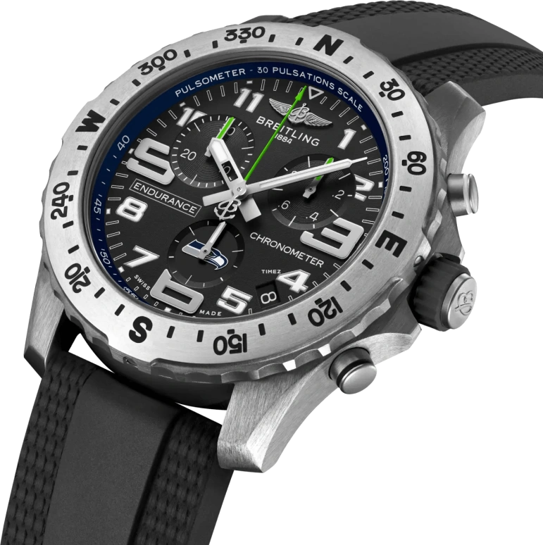 Breitling,Endurance Pro 44mm,44mm,Titanium,Black,Quartz,Chronograph,Day,E823106A1BLS1