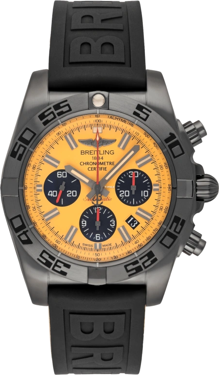 Breitling,Chronomat 44mm,44mm,Stainless Steel,Yellow,Sapphire,Open,MB0111C3,MB0111C3.I531.262S.M20DSA.2