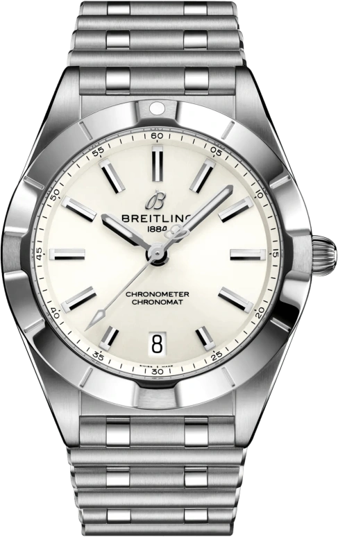 Breitling,Chronomat 32mm,32mm,Stainless Steel,White,Quartz,Day,26280hours,A77310101A2A1