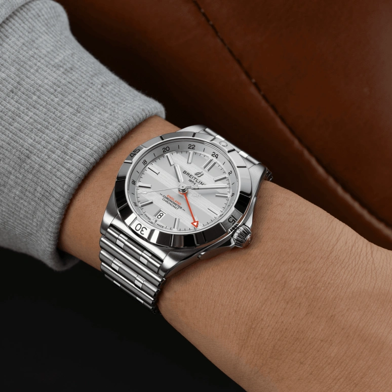 Breitling,Chronomat 40mm,40mm,Stainless Steel,White,Automatic,Day,Dule Time,A323985B1A1A1