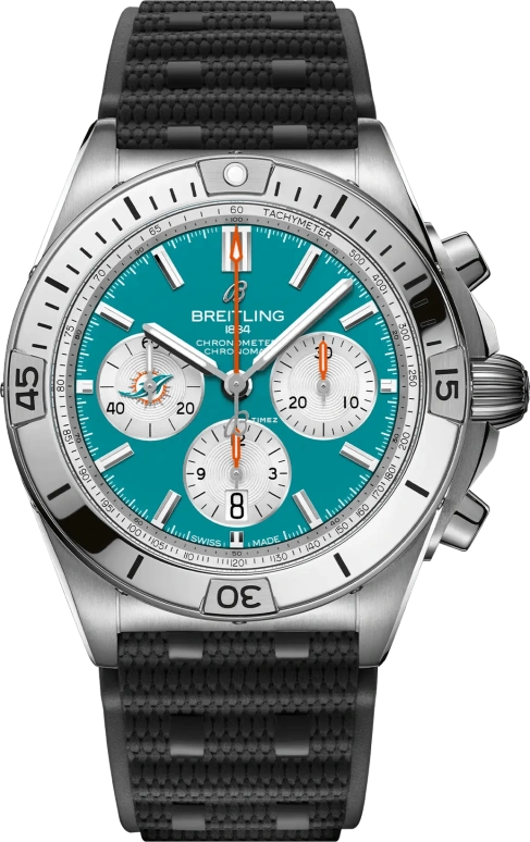 Breitling,Chronomat 42mm,42mm,Stainless Steel,Green,White,Automatic,Chronograph,Day,AB01342B1L2S1