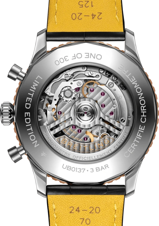 Breitling,Navitimer 46mm,46mm,Stainless Steel,Red Gold,Dark Blue,Black,Automatic,Chronograph,Day,UB01372A1C1P1