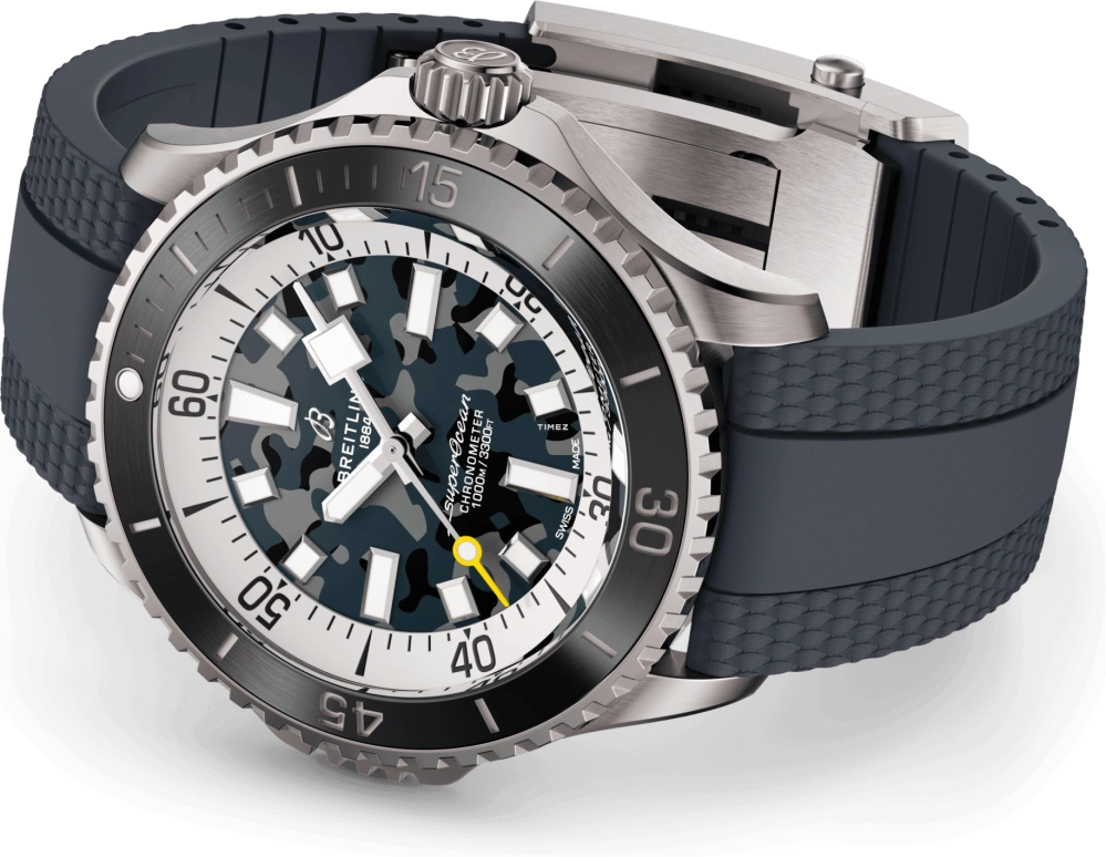 Breitling,Superocean 46mm,46mm,Titanium,Blue,Green,Automatic,42hours,In-house Caliber,E10379351B1S1