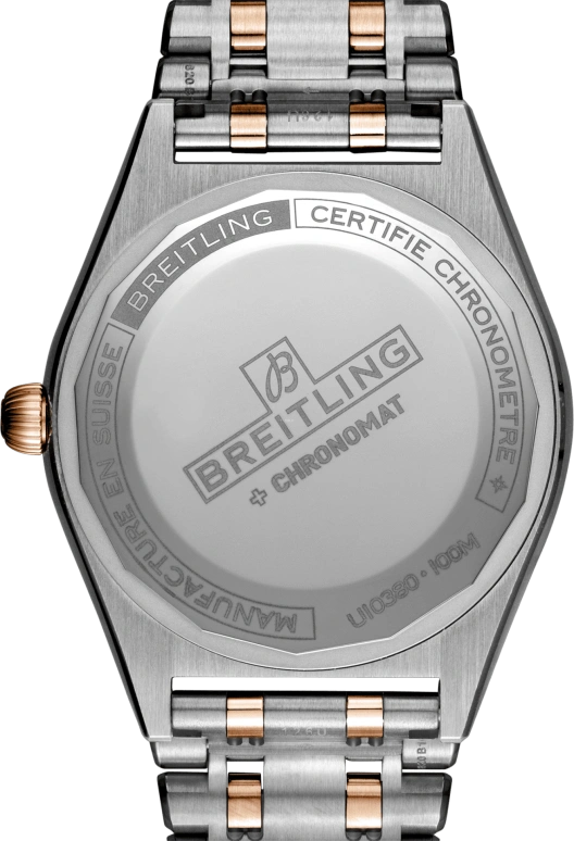 Breitling,Chronomat 36mm,36mm,Red Gold,Stainless Steel,White,Automatic,Chronograph,Day,U10380101A1U1