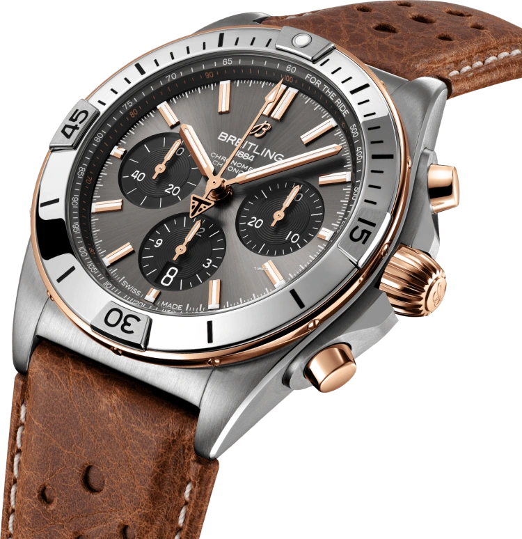 Breitling,Chronomat 42mm,42mm,Titanium Gold,Grey,Automatic,Chronograph,Day,TB0134101M1X1